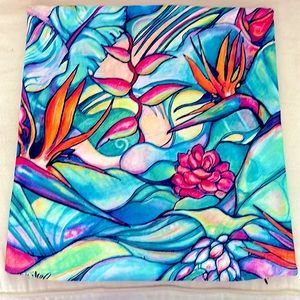 Colleen Wilcox Hawaii Art Jungle Pop Pillow Cover